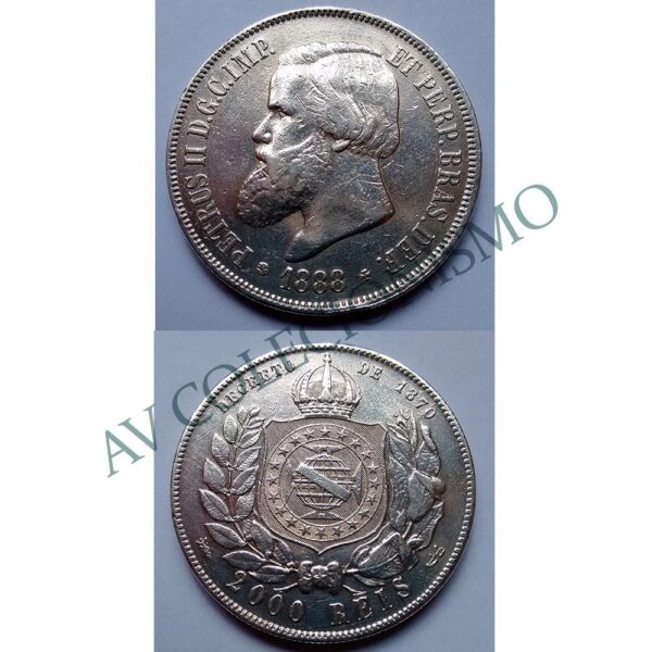 MPR 658 - Moeda 2000 réis - Prata - 1888 - SOB