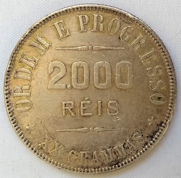 MPR 697 - Moeda 2000 Reis - Prata - 1908 - SOB