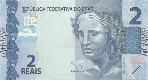 C339B - Cédula Brasil - 2 Reais - Série - HA - 2020 - FE