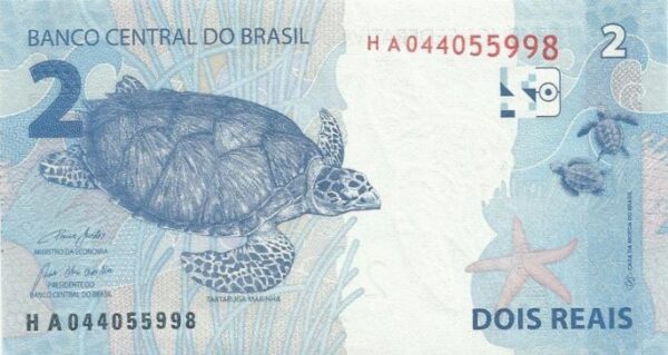 C339B - Cédula Brasil - 2 Reais - Série - HA - 2020 - FE