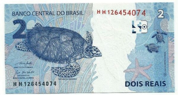 C339D - Cédula Brasil - 2 Reais - Série - HH - 2020 - FE