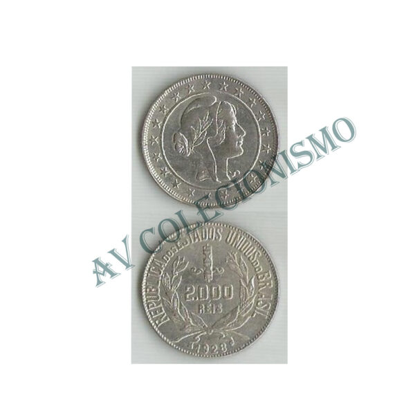 MPR 714 - Moeda 2000 réis - Prata - 1928 - SOB