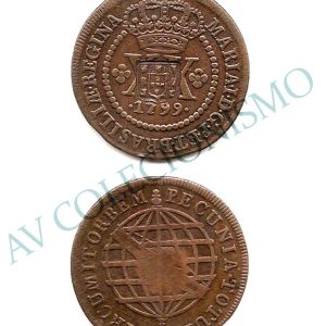 MCO 317 - Moeda XX Réis com Escudete - 1799 - Coroa Baixa - SOB
