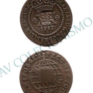 MCO 345 - Moeda XX Réis com Escudete - 1787 - Coroa Alta - SOB