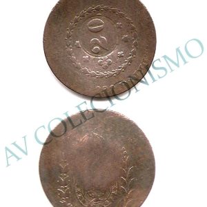 MCO 650 – Moeda Cobre – 40 réis – Carimbo de 20 – 1828B – BC