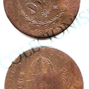 MCO 667 – Moeda Cobre – 80 réis – Carimbo de 40 – 1830B – BC/MBC