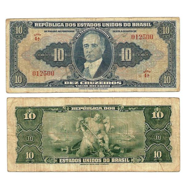 C018 - 10 Cruzeiros - Autografada - 1943 - MBC