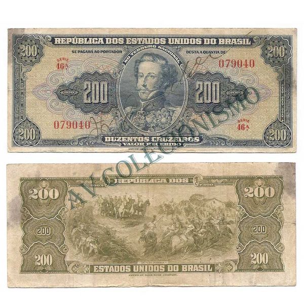 C037 - 200 Cruzeiros -  Autografada - 1943 - MBC