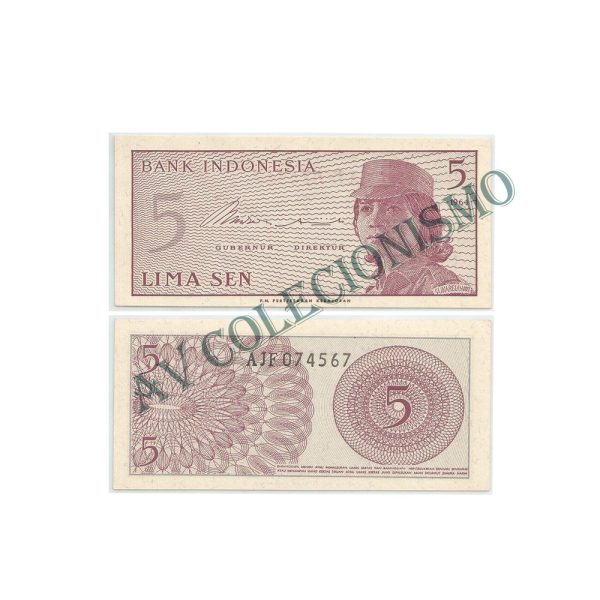 Cédula - Indonesia - Km091 -  5 Sen - 1964 - FE