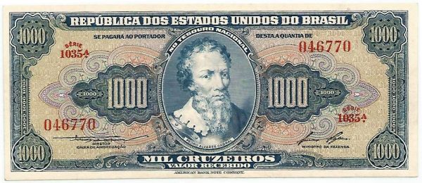 C052 - 1000 Cruzeiros - 1958 - SOB/FE