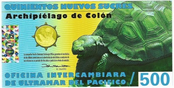 Cédula Fantasia - Ilhas Galápagos - Arquipélago de COLON - Tartaruga - 2011 - FE