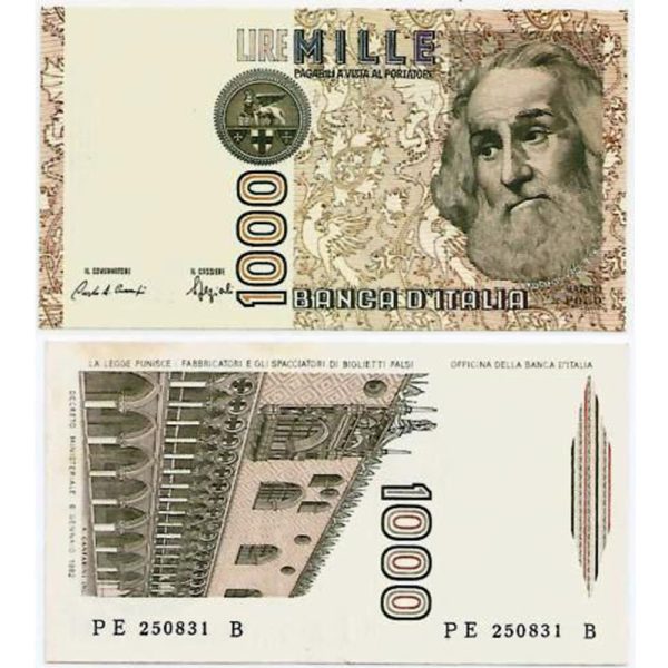 Cédula - Itália - Km109b - 1000 Lire -1982 - FE