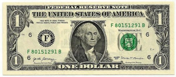 Cédula - Estados Unidos - Km544 - 1 dólar - 2017 - FE