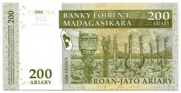 Cédula - Madagascar - Km087a - 200 Ariary - 2004 - FE