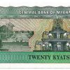Cédula - Mianmar - Km072 - 20 Kyats - 1994 - FE