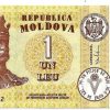 Cédula - Moldávia - Km021 - 1 Leu - 2015 - FE