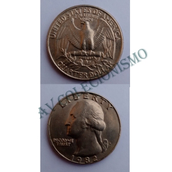 Moeda Estados Unidos da América - Km164a - Quarter Dólar - 1982P