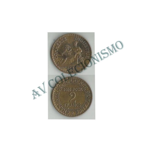 Moeda França - KM0877 - 2 Francos - 1925