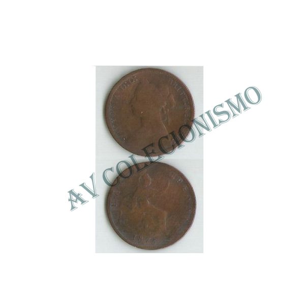 Moeda Inglaterra - Km0754 - 1/2 Penny - 1875H