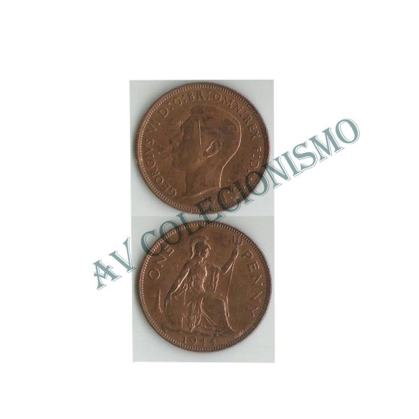 Moeda Inglaterra - Km0845 - 1 Penny - 1944