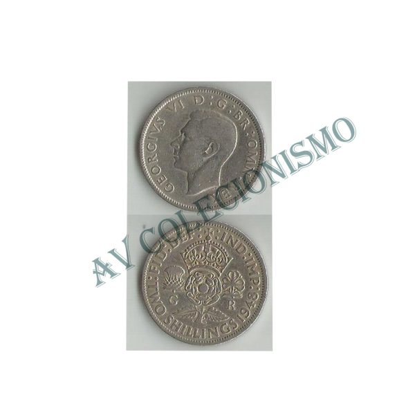 Moeda Inglaterra - Km0865 - 2 Shillings - 1948