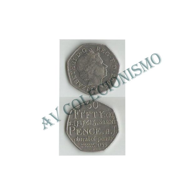 Moeda Inglaterra - Km1050 - 50 Pence - 2005