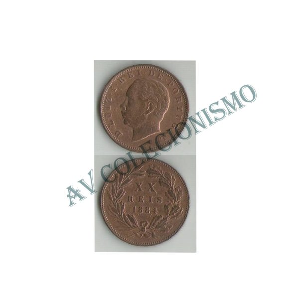 Moeda Portugal - Km527 - XX Reis - 1884