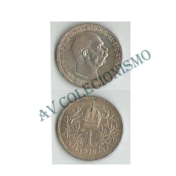 Moeda Áustria - Km2820 - 1 Corona - Áustria - 1916