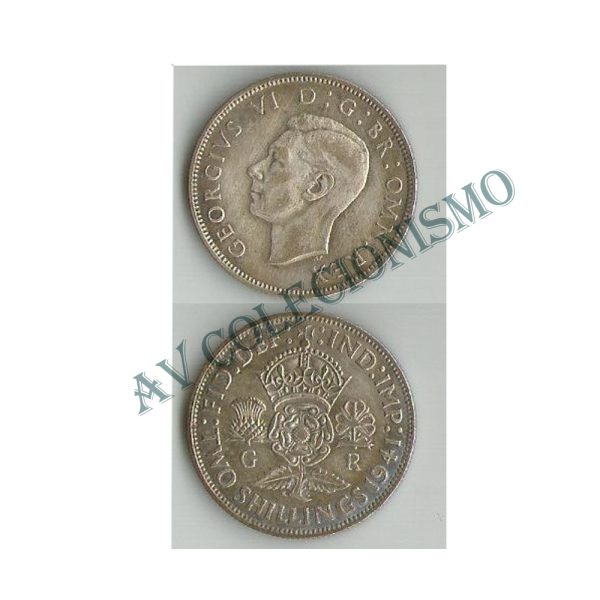 Moeda Inglaterra - Km0855 - 2 Shillings - 1941