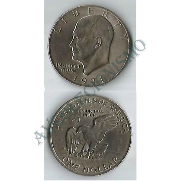 Moeda Estados Unidos da América - Km203 - Einsenhower Dóllar - 1971D