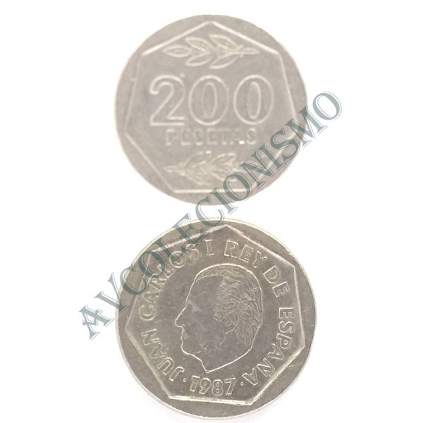 Moeda Espanha - KM0829 - 200 Pesetas - 1987