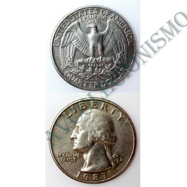 Moeda Estados Unidos da América - Km164a - Quarter Dólar - 1987D