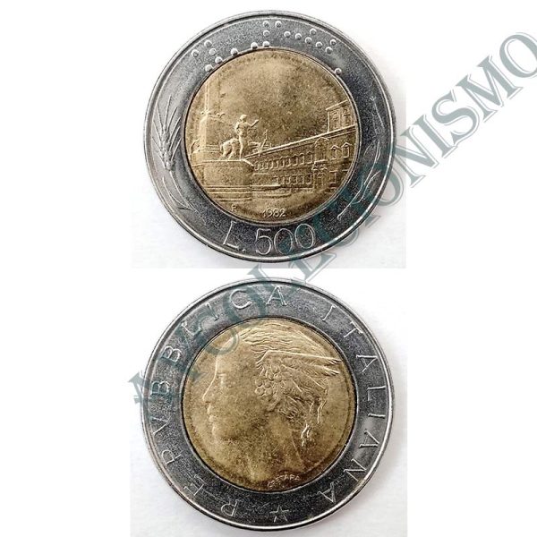 Moeda Itália - Km111 - 500 Liras - 1982