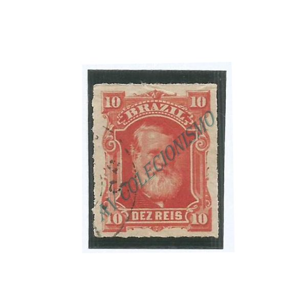 SR037U - 10 Reis - Dom Pedro ll - PERCÊ - Barba Branca - 1877/78 - Império