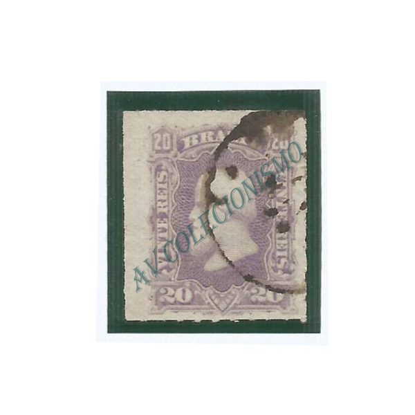 SR038U - 20 Reis - Dom Pedro ll - PERCÊ - Barba Branca - 1877/78 - Império
