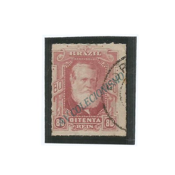 SR040U - 80 Reis - Dom Pedro ll - PERCÊ - Barba Branca - 1877/78 - Império