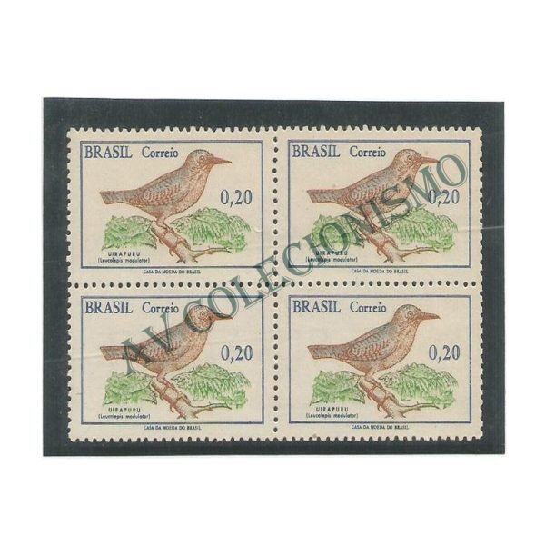 QC0601A - Quadra Pássaros Brasileiros - 1968