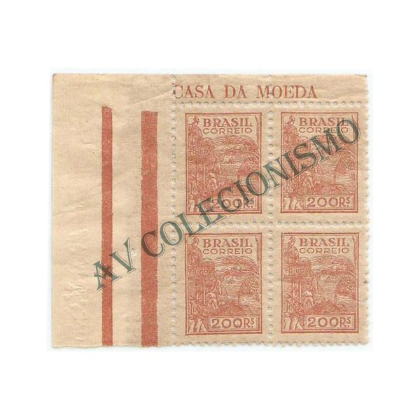 QR357A - Quadra Trigo - 100 Reis - R357A