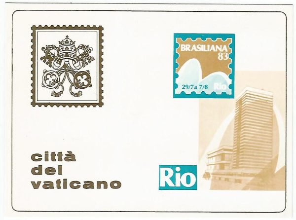 Cartão Postal - Vaticano - 1983