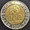 Moeda Portugal - Km645.2 - 100 Escudos - 1990 - Bi-Metalica - 25,1 mm - 8,5 Gr