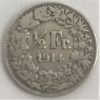 Moeda Suíça - Km023 - 1/2 Franco - 1914 - Prata - 2,50 Gr - 18,20 mm - Ótima Peça