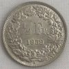 Moeda Suíça - Km023 - 1/2 Franco - 1959 - Prata - 2,50 Gr - 18,20 mm - Excepcional Peça - UNC