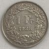 Moeda Suíça - Km024 - 1 Franco - 1928 - Prata - 5,00 Gr - 23,20 mm - Excelente Peça