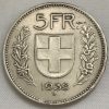 Moeda Suíça - Km040 - 5 Francos - 1939 - Prata - 15,00 Gr - 31,45 mm - Otima Peça