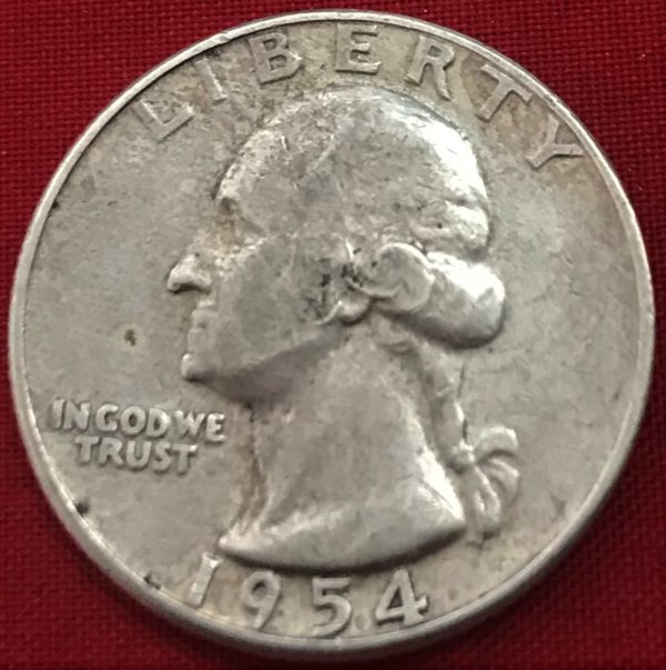 Moeda Estados Unidos da América - Km164 - Quarter Dólar - 1954 - Prata - 6,25 Gr - 24,30 mm - Excelente Peça