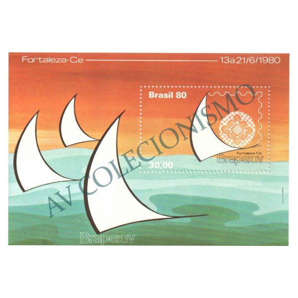 B044 - Brapex IV - Exposição Filatélica Brasileira - Fortaleza-CE - 1980 - MINT