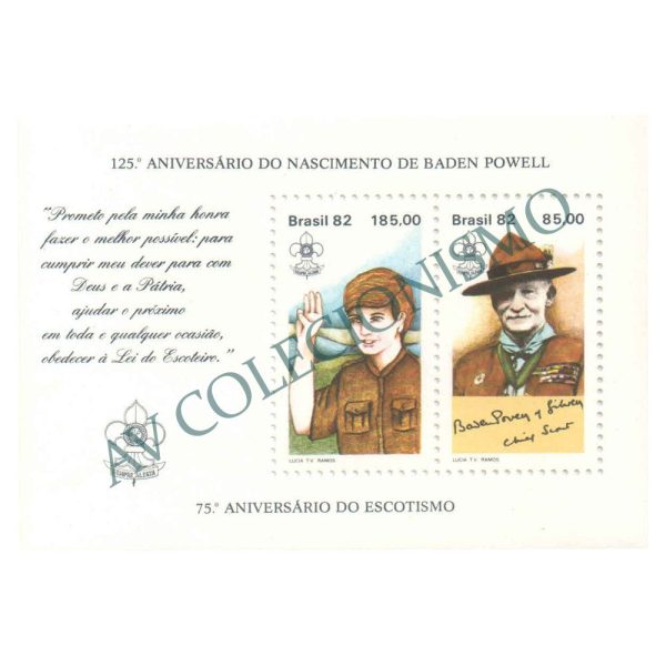 B053 - 75o Aniversário do Escotismo. Baden Powell - 1982 - MINT