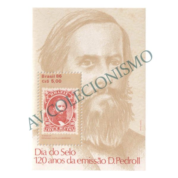 B072 - 75o Aniversário da sociedade Filatélica Brasileira e Dia do Selo - 1986 - MINT