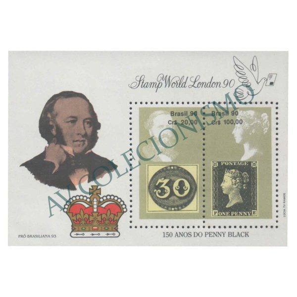 B085 - 150 Anos do Penny Black. Exposição Filatélica - 1990 - MINT