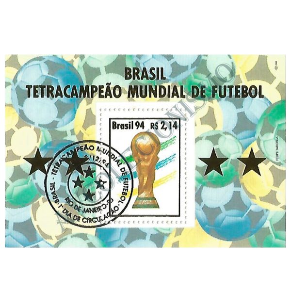 B098 CBC - Bloco Brasil Tetracampeão Mundial de Futebol (EUA) - 1994